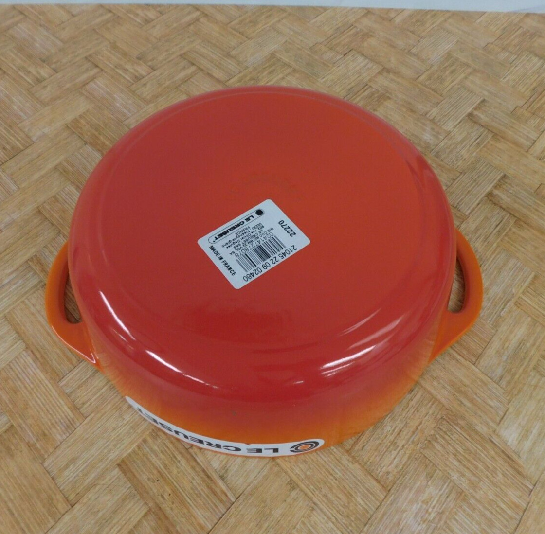Le Creuset Cast Iron 2.75 Quart Shallow Round Dutch Oven, Flame – New