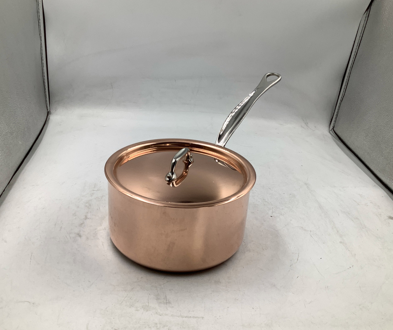 Mauviel M’Heritage 150 S Polished Copper & Stainless Steel Sauce Pan. 1.9 Qt