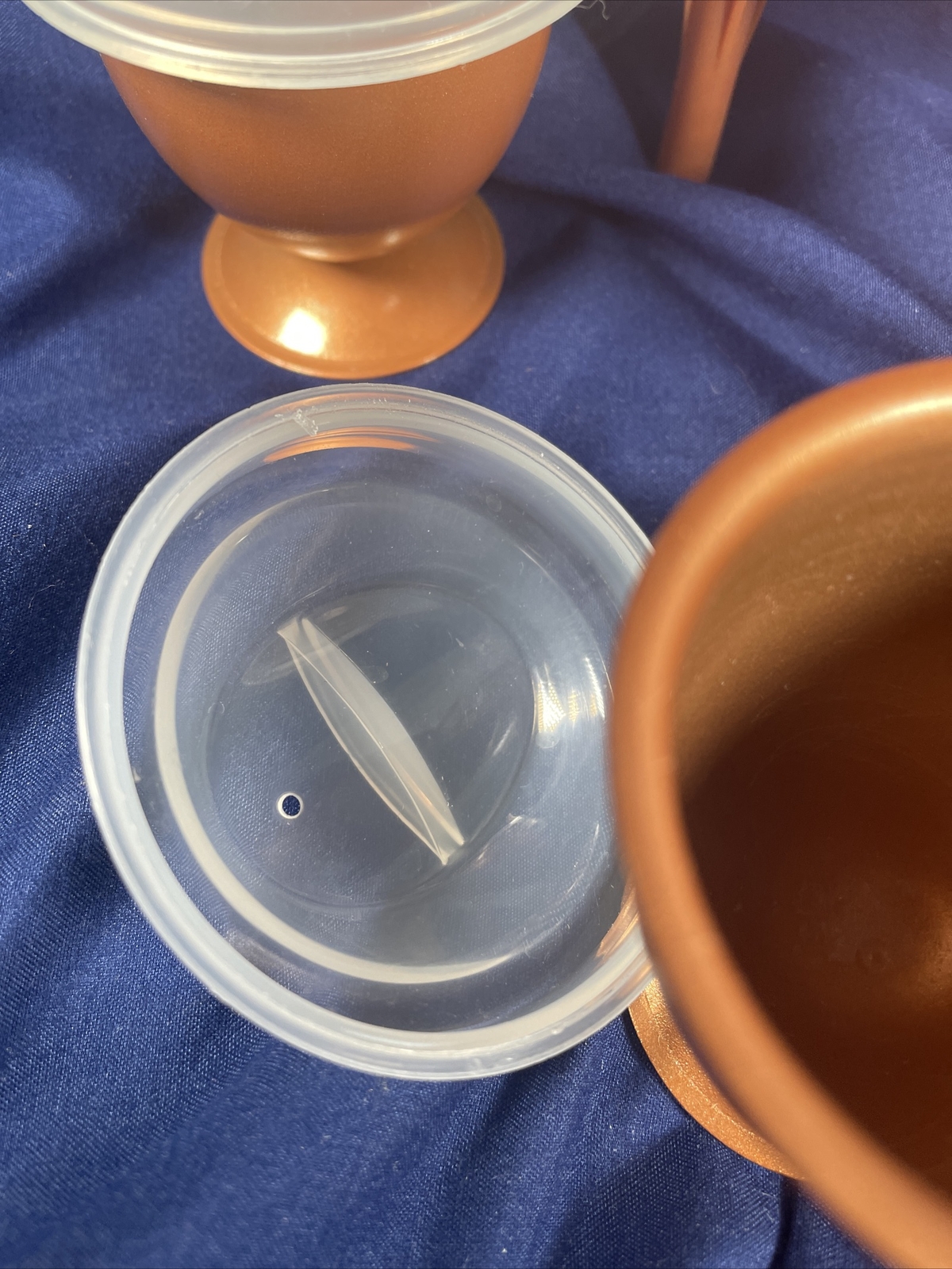Copper Chef Copper Eggs XL Egg Makers w/Egg Caddy Egg Cups