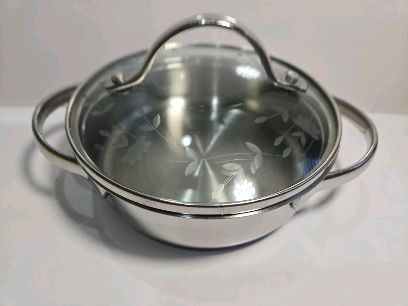Princess House Etched Lid 1/2 Qt Pan 18/10 Stainless (5 1/2 x 1 3/4 in)
