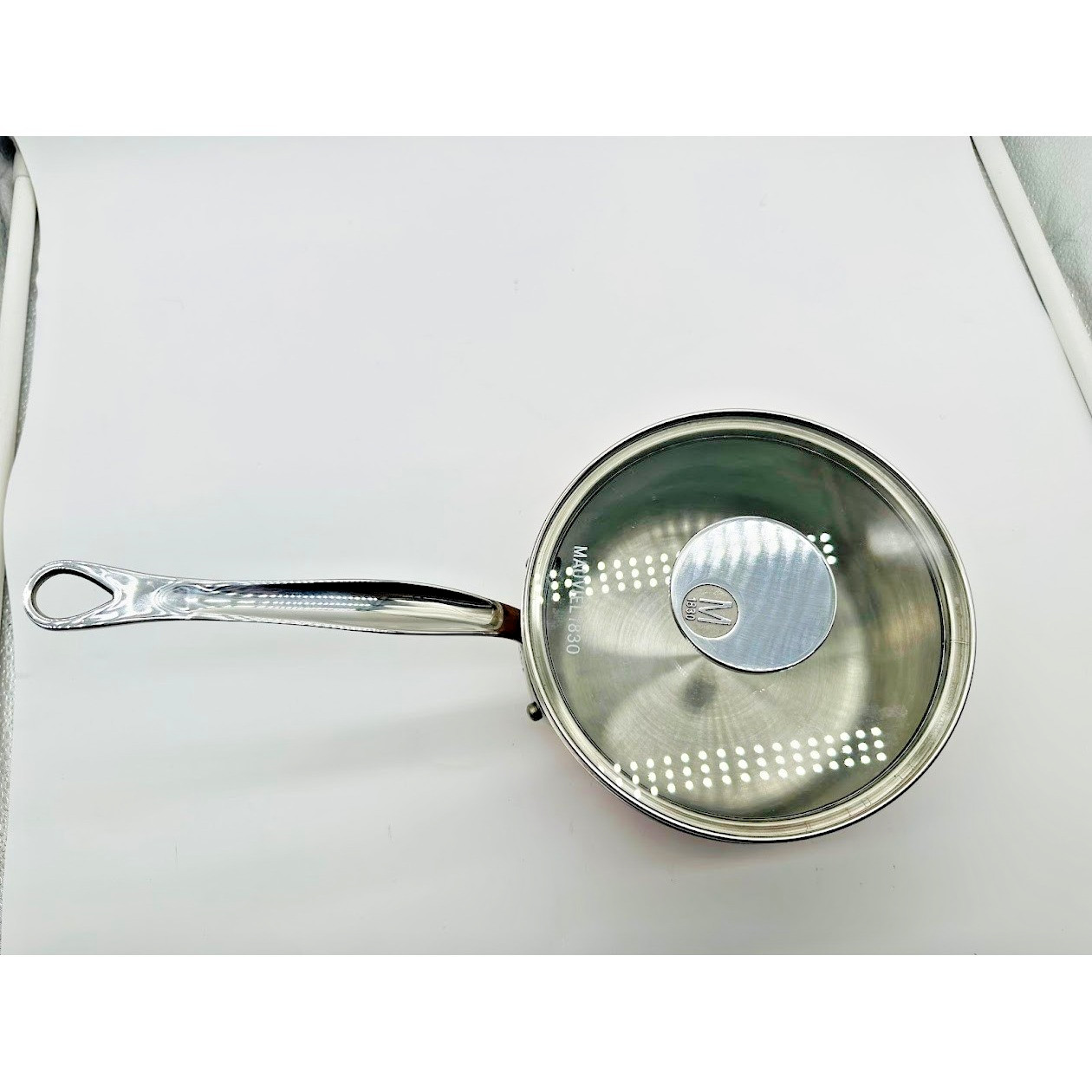 Mauviel 1830 M150S Copper Saucepan with Glass Lid Made in France 1.5mm Stainless