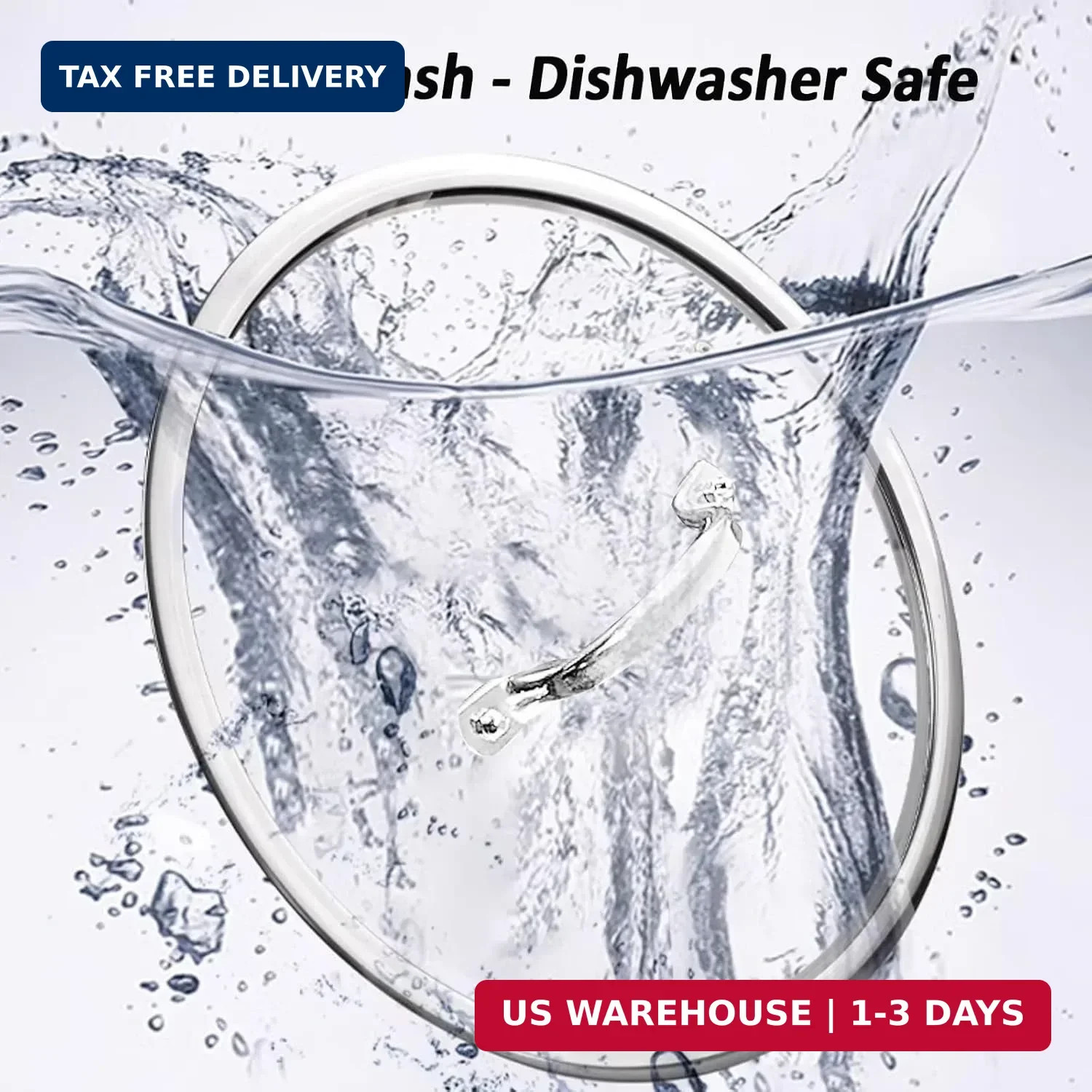 14 Inch Glass Lid For Pots, Pans and Skillets, Clear Glass Lid Replacement with