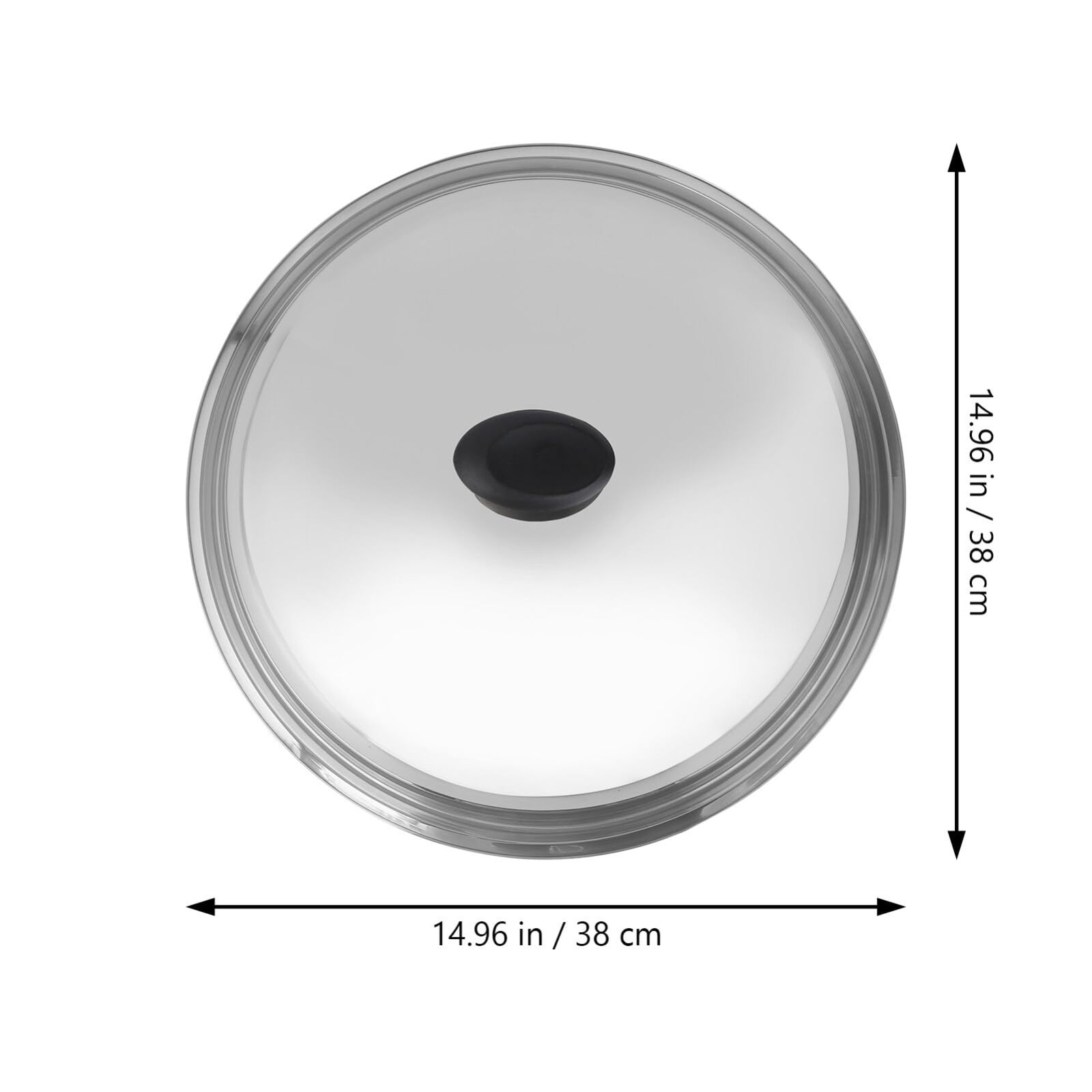 Stainless Steel Pot Lid 15 Inch Lid for Frying Pan Wok 15 Universal Pan Cover…