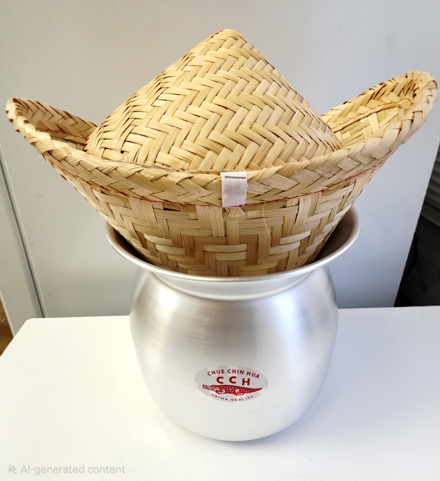 3 Piece Handmade Bamboo Sticky Rice Steamer with Aluminum Pot