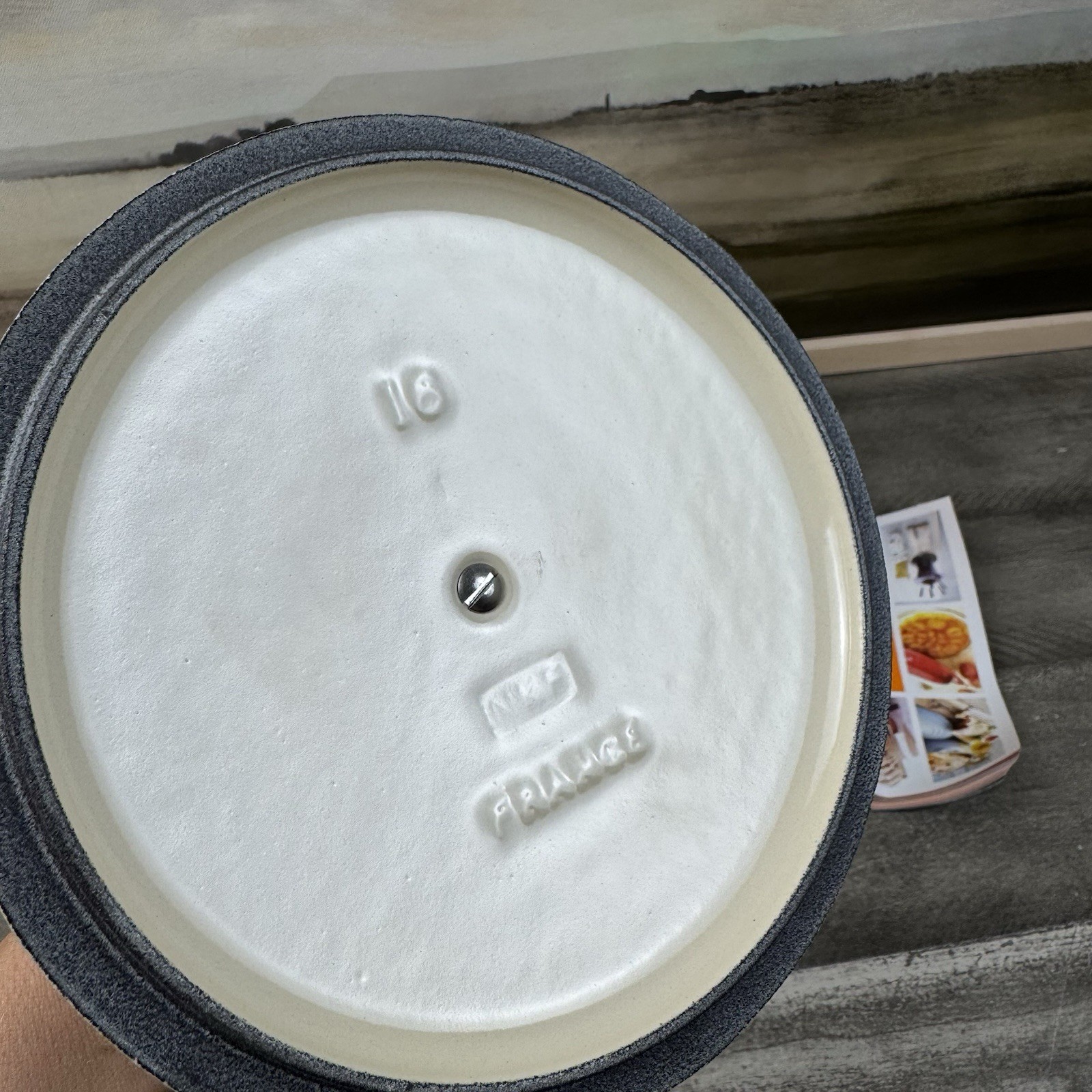 Le Creuset Signature Enameled Cast Iron Saucepan 1 3/4-Qt. Brioche Scuffed Read