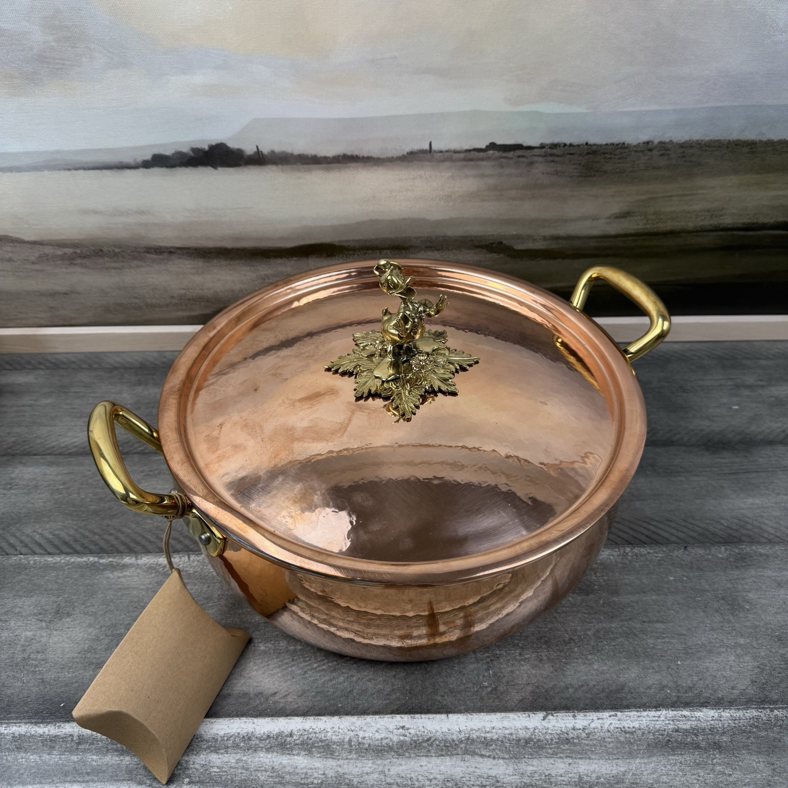 Ruffoni Historia Disney Hammered Copper Braiser W/Donald Duck Knob 6-Qt. *Read