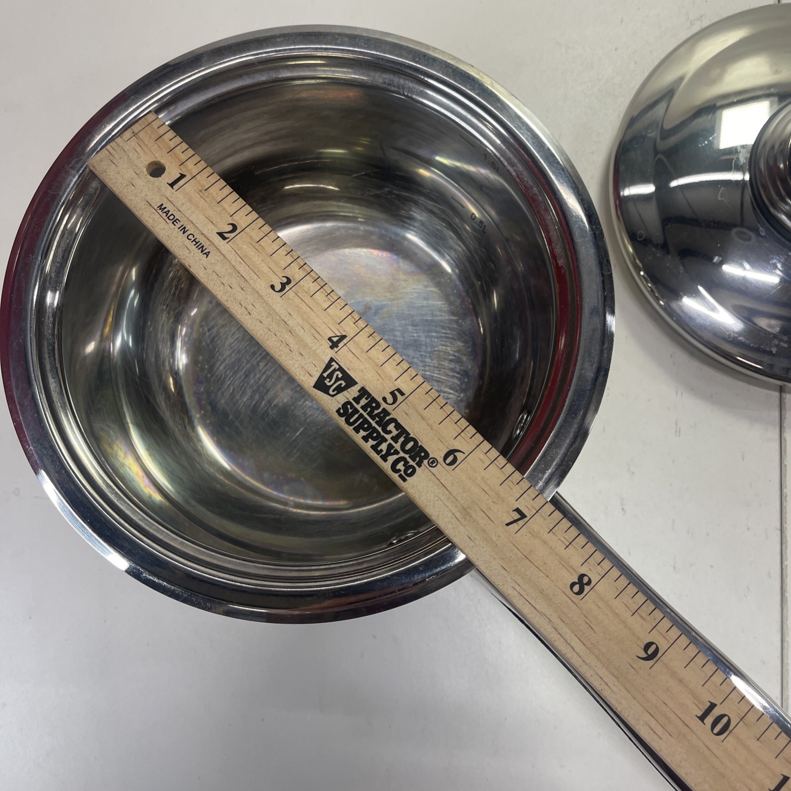 Rare Exclusive Mega Line Germany 18/10 SS 1.7L Sauce Pan W/ Temp Gauge Lid