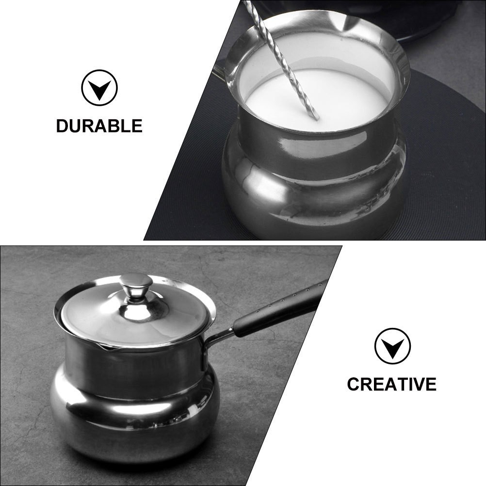 Stovetop Milk Warmer Boiling Pot Cooking Stainless Steel Coffee for