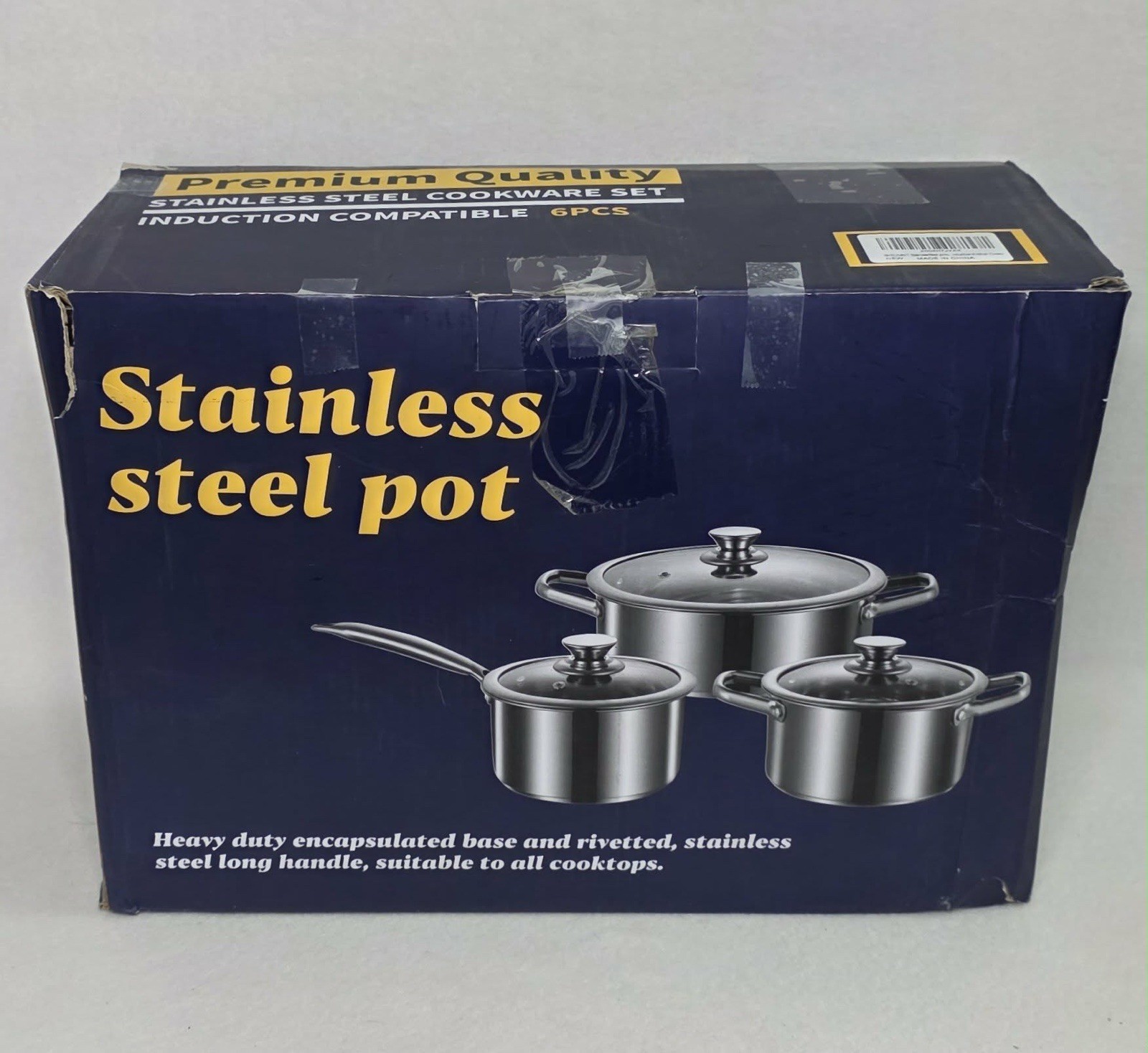 Stainless Steel Sauce Pan Set – 2, 2.6, & 3.7 Qt Saucepans with Lids