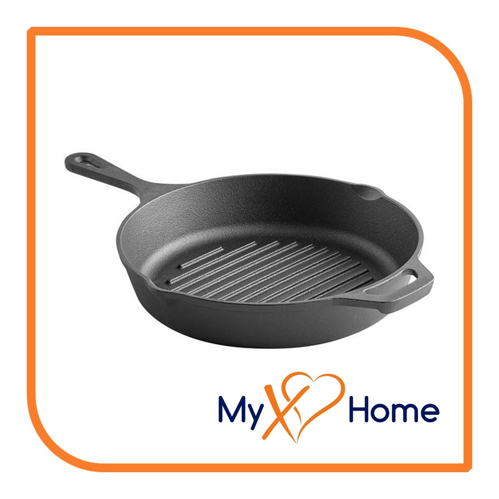 10 1/4″ Pre-Seasoned Cast Iron Grill Pan (1 Skillet) by MyXOHome