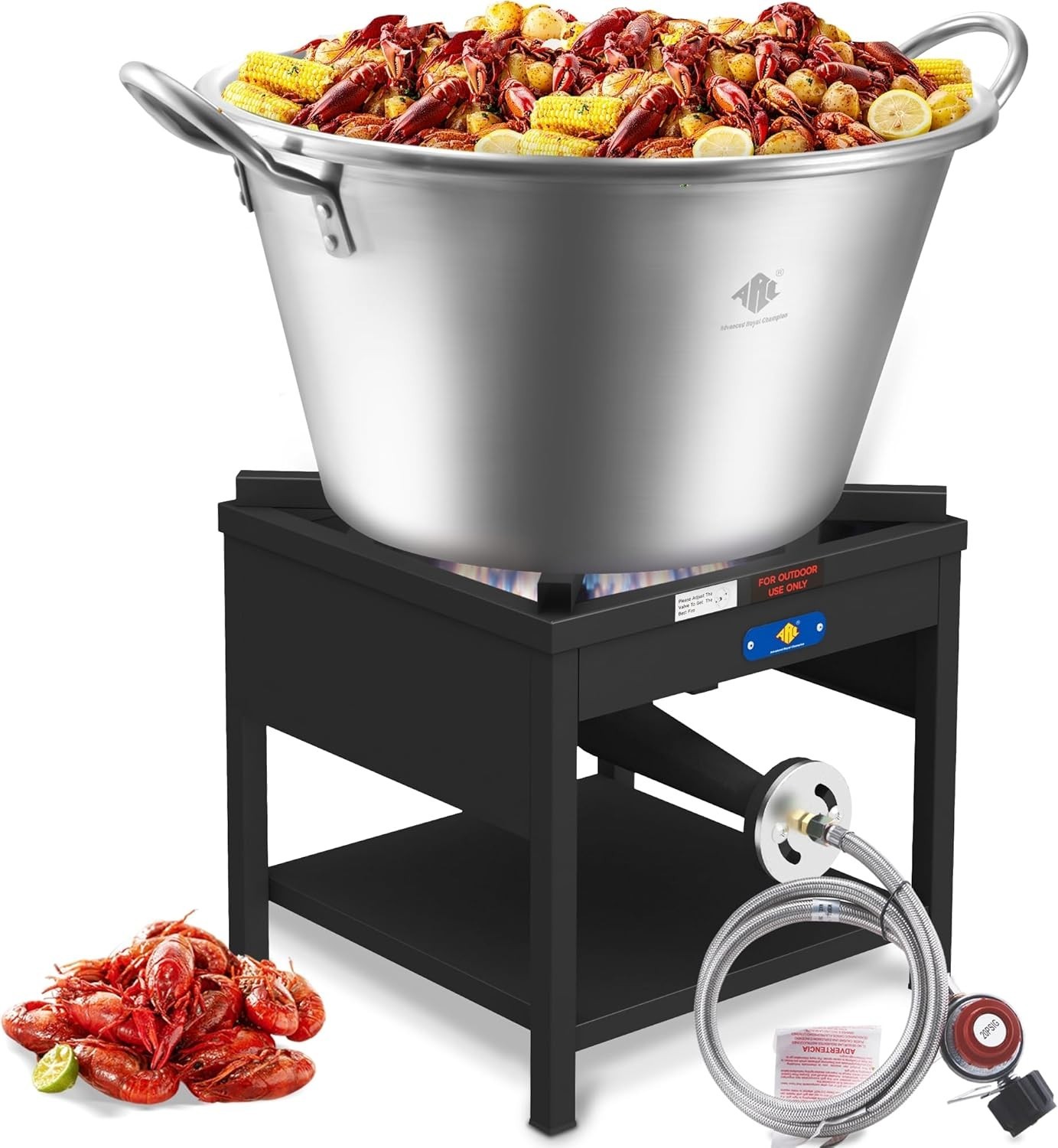 69QT Outdoor Wok and Propane Stove Outdoor Cooker Set