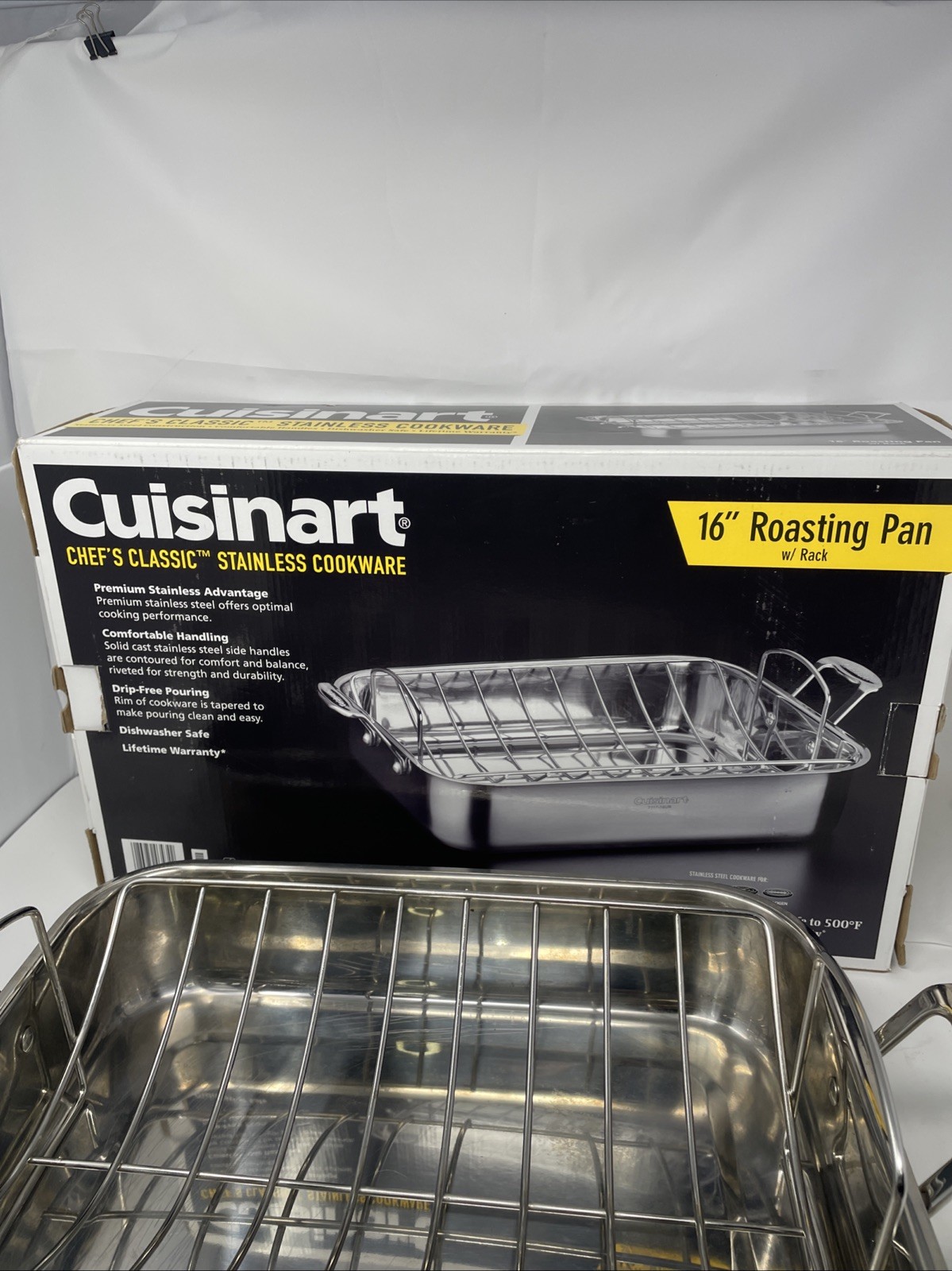Cuisinart Chef’s Classic Stainless Cookware 16″ Rectangular Roaster Rack