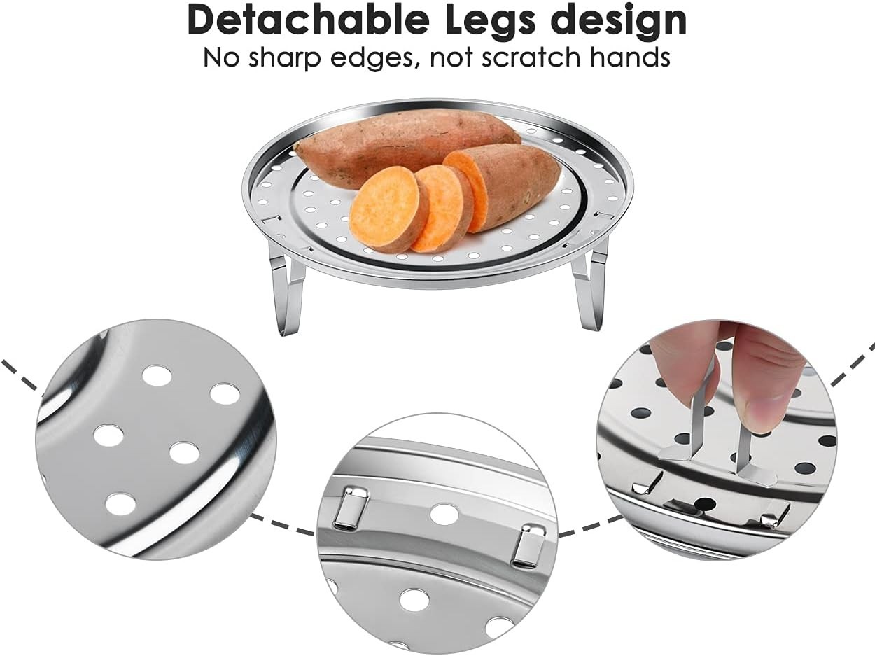 Stainless Steel Steamer Rack for Pressure Cooker 8 Quart Multi-functional Coo…