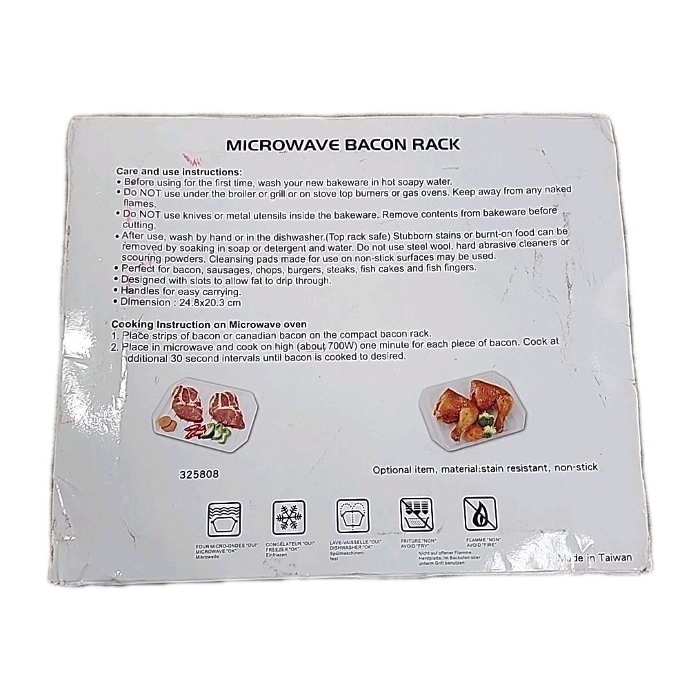 Compact Microwave Bacon Rack