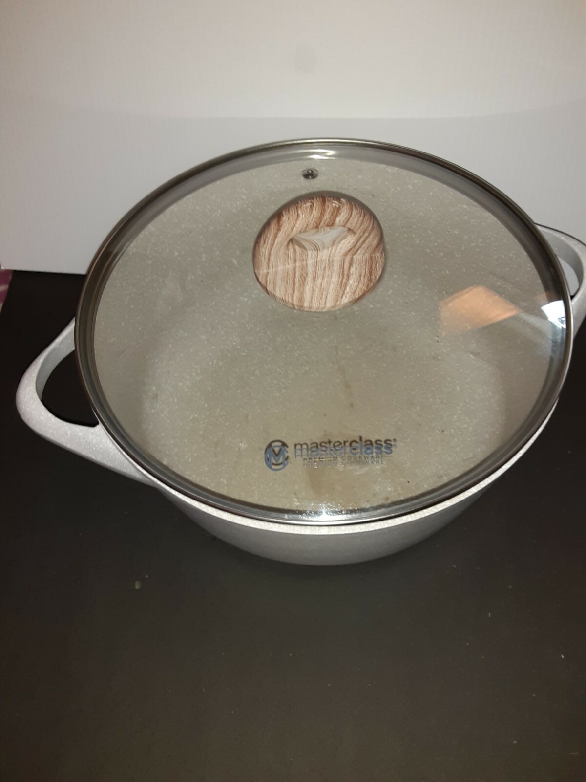 Masterclass Premium Collection Cookware BEIGE 9.5″ Deep Casserole With Lid 4.3QT