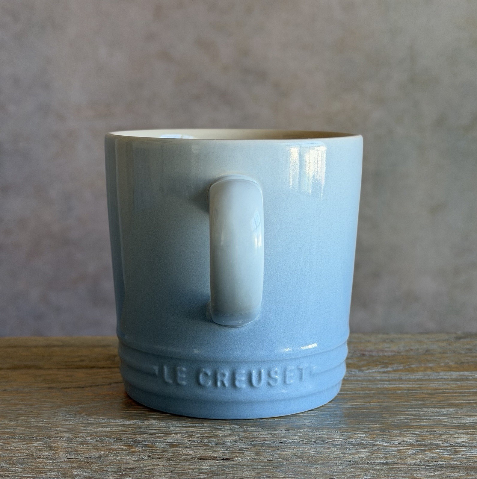 Le Creuset 12 Oz Coffee Tea MUG Stoneware Coastal Blue