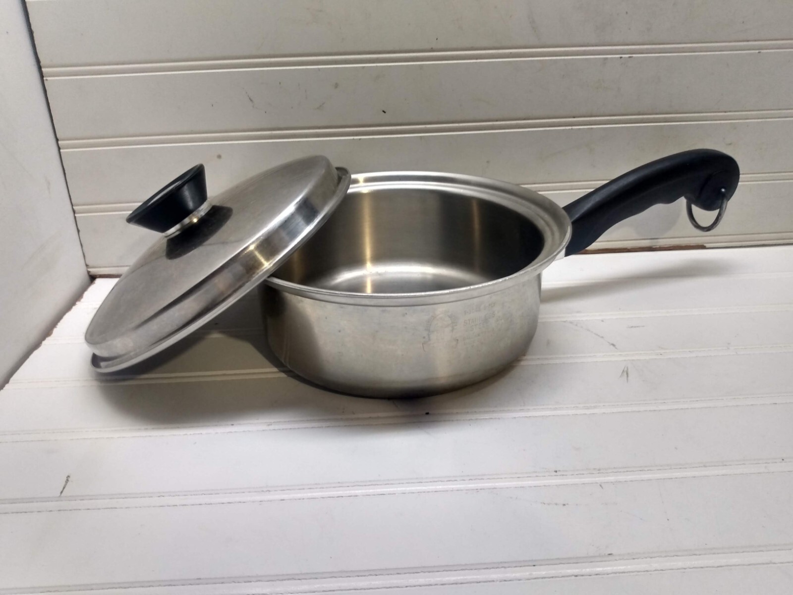 Colonial Ware by Saladmaster 2 Qt Saucepan Stainless Saute Pot Frying Pan & Lid