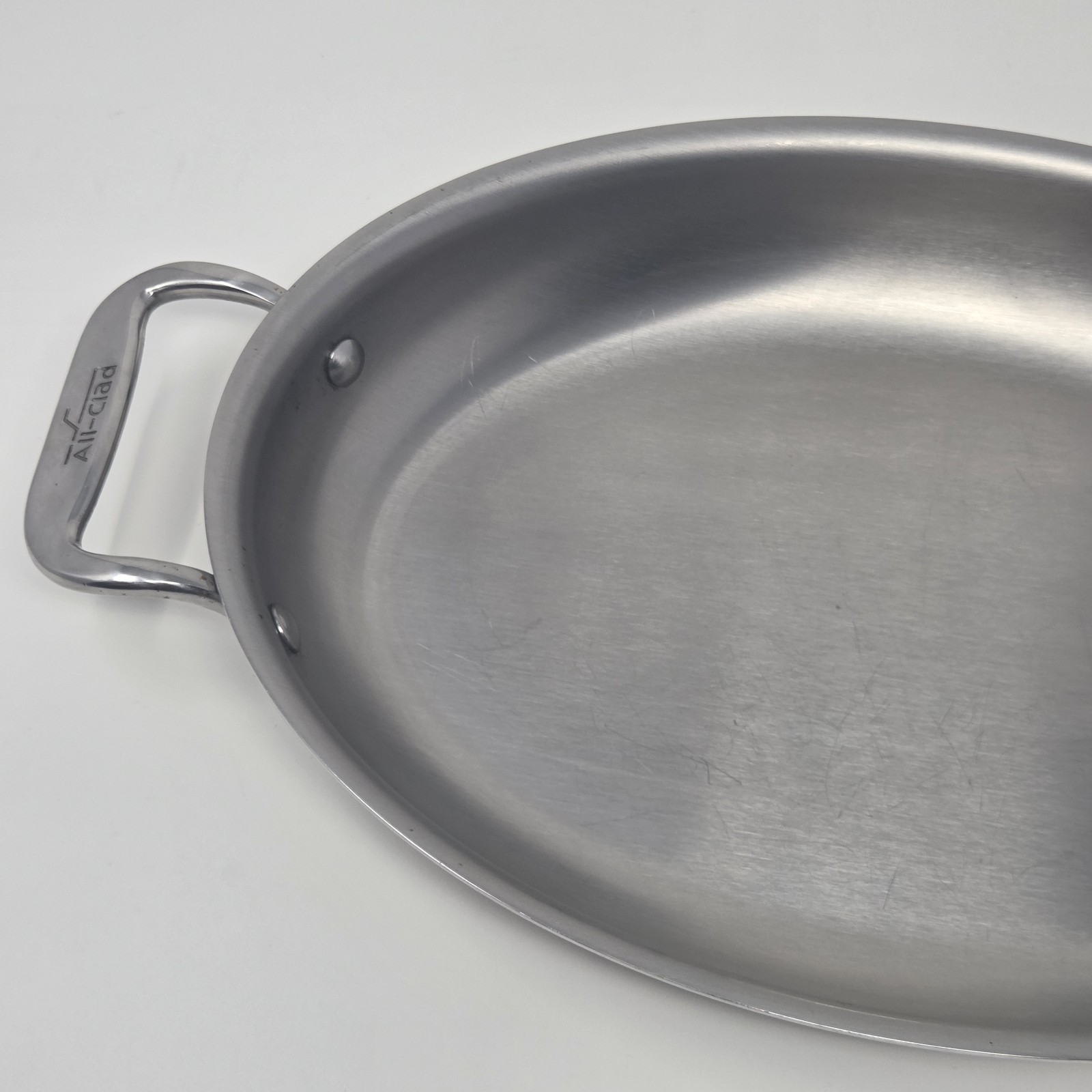 All-Clad Stainless Steel 12” Oval Au Gratin Pan W/Double Handle
