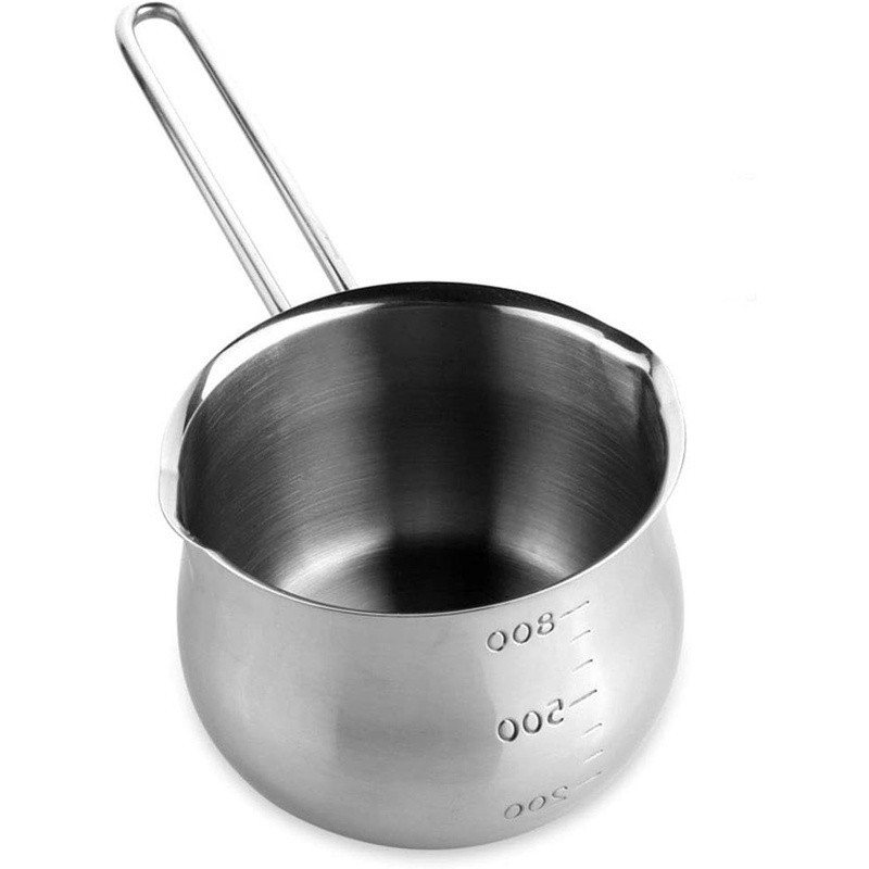 Stainless Steel Milk Pot Induction Cookware Mirror Polished Saucepan 1L New