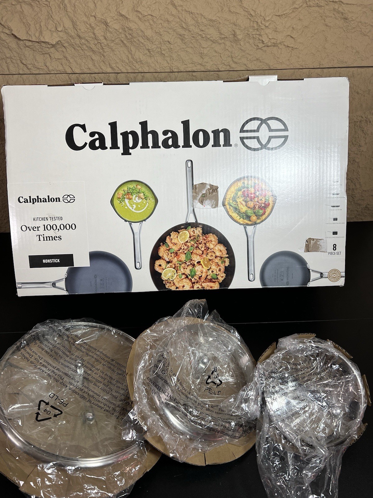 NEW Calphalon Hard-Anodized Nonstick 8-Piece Cookware Set Black – READ