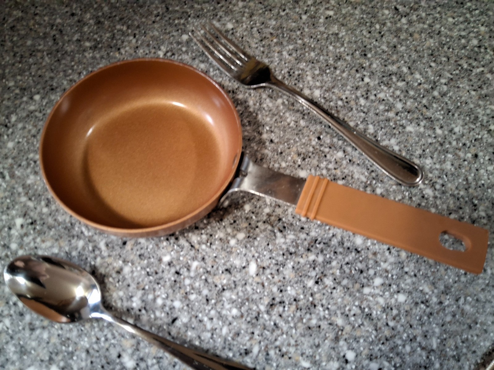 Rare Copper Chef 5 inch mini egg frying Pan As Seen On TV