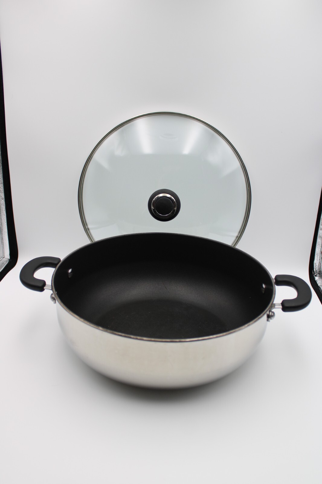 Cook Essentials 7 Pc -18/10 Non Stick Black Handles Cookware Set-2 Qt 3 Qt 12″