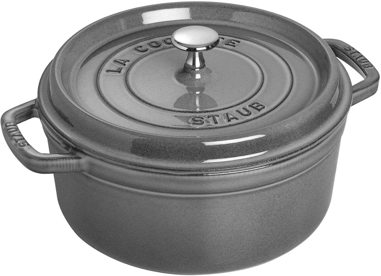 French Cast Iron Dutch Oven, 4-Qt Graphite Grey, Serves 4-6 People