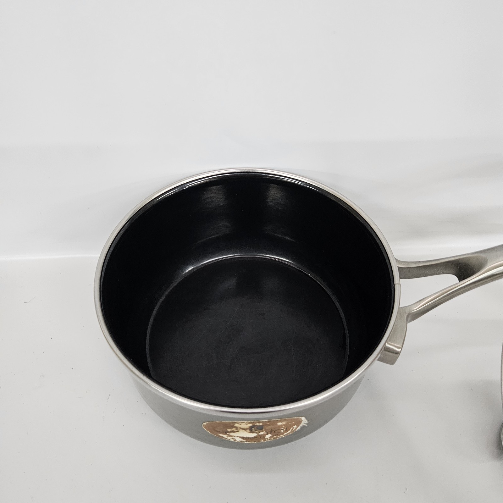 Vtg 1.7qt Chantal Copper Fusion Saucepan Lid Induction Suitable Made in Germany