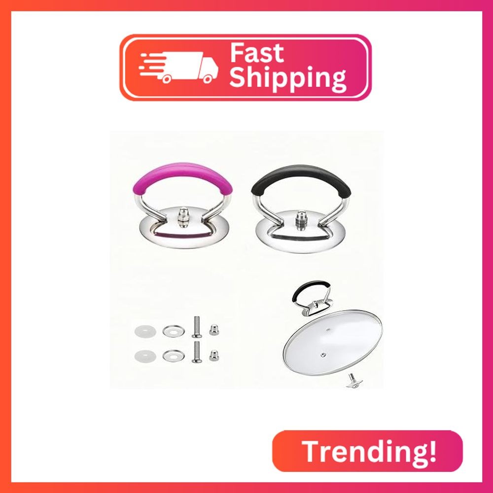 2 Pcs Universal Crock Pot Lid Handle, Stainless Steel Heat Resistant Cookware Po