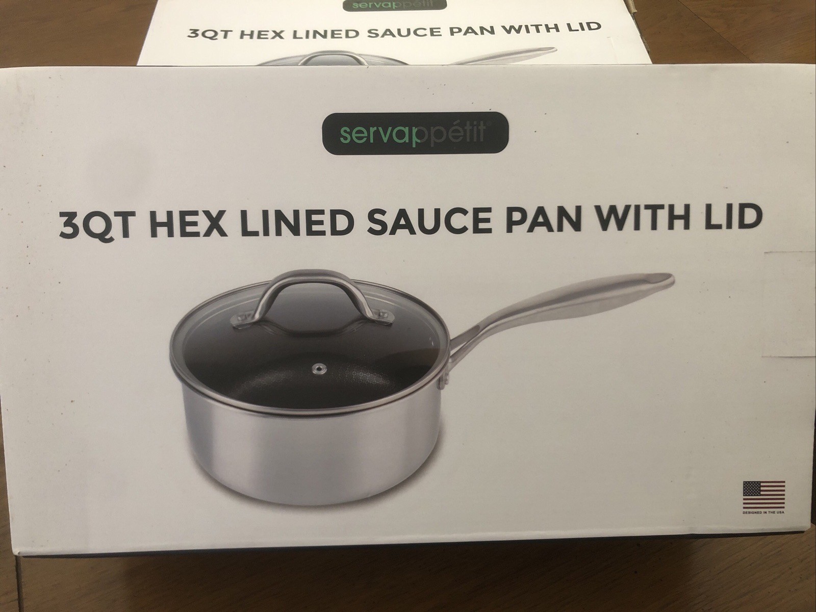 Servappetit 3 qt Sauce Pan Quality Stainless Steel with Lid New In Box