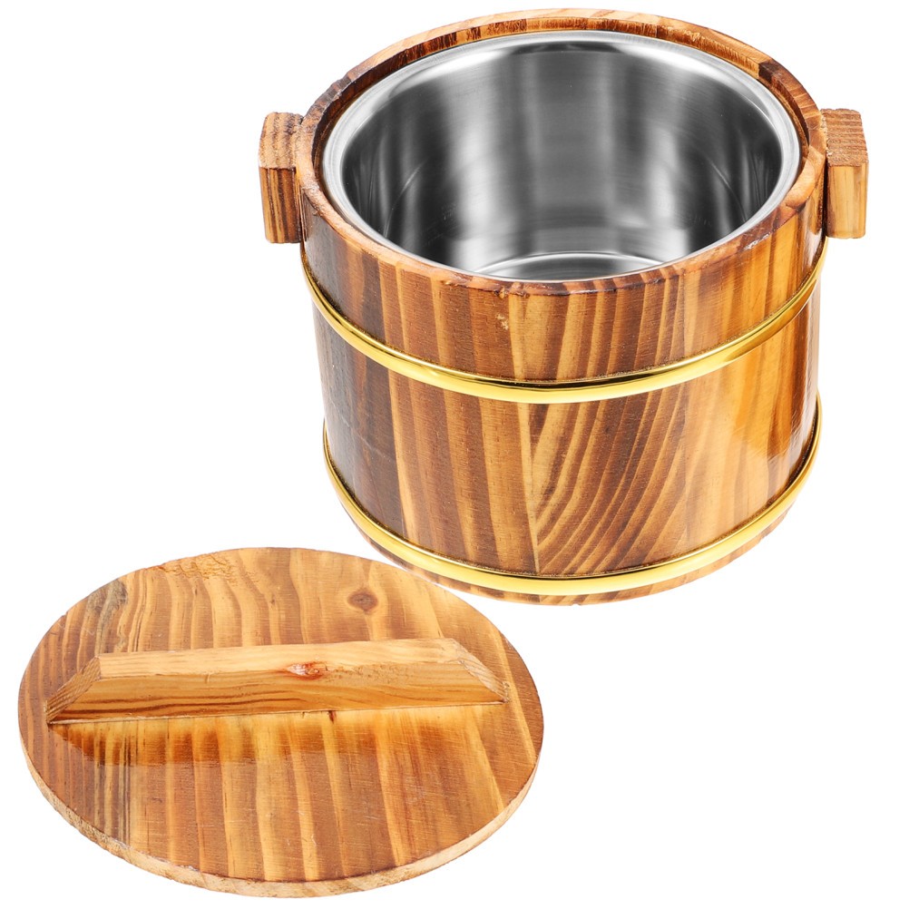 Wooden Rice Mixing Tub Steamer Rice Bucket Multi Functional Sushi 16cm