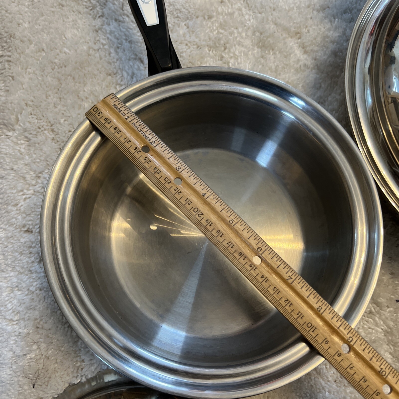Carico Ultra Tech Stainless Cookware (7) Pan Skillet Pots T304SS USA Ultra Core
