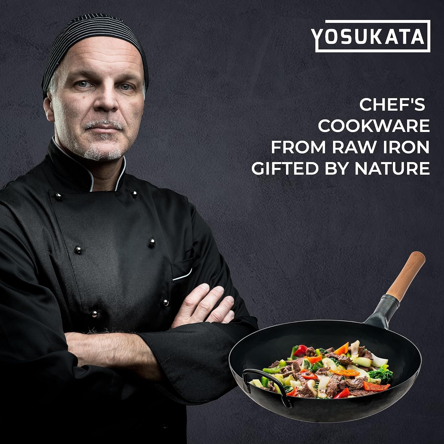 Traditional 13.5” Blue Carbon Steel Wok – Perfect for Indoor & Outdoor Cooking