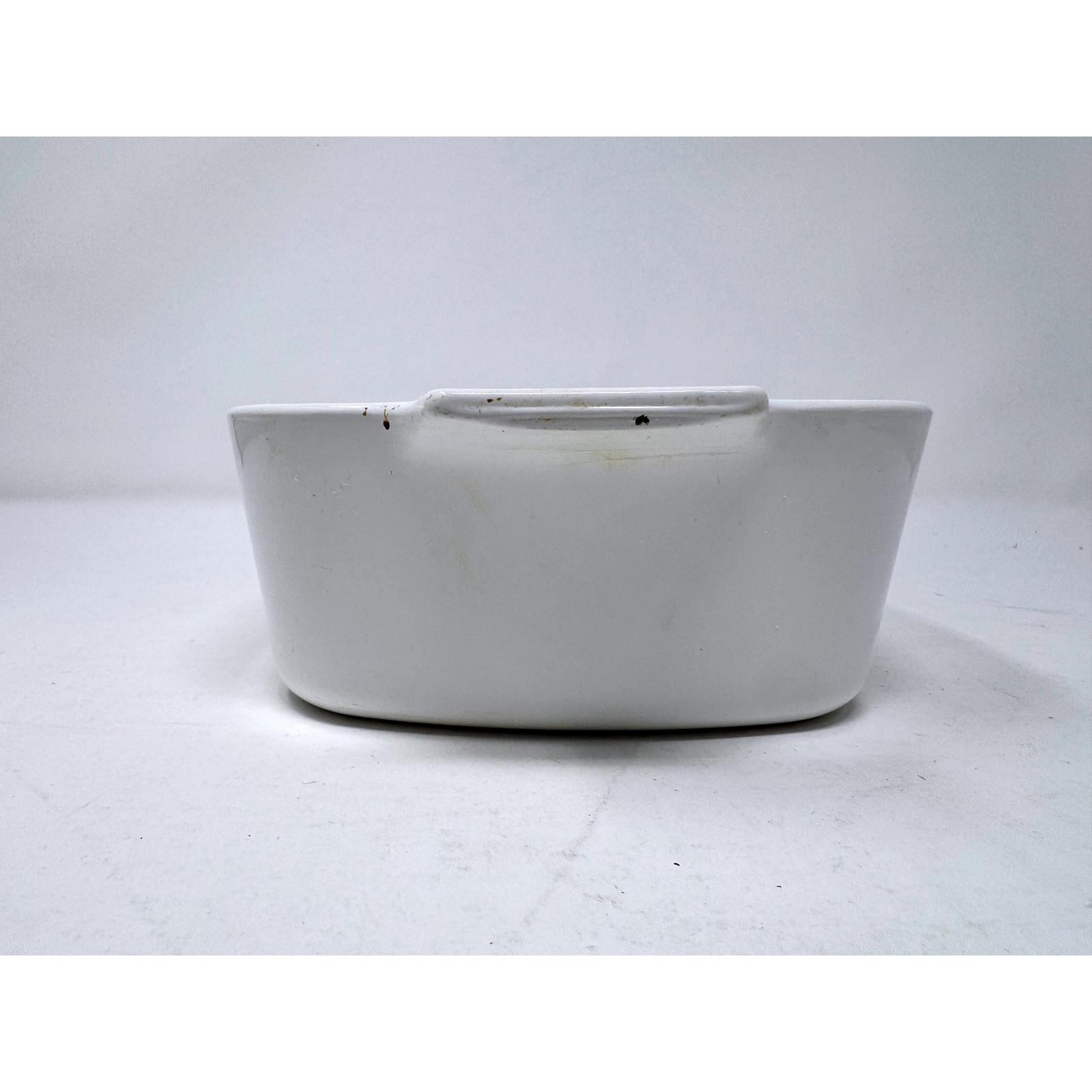 Corning Ware Just White Square Casserole Dish Vintage Pyroceram + Handles No Lid