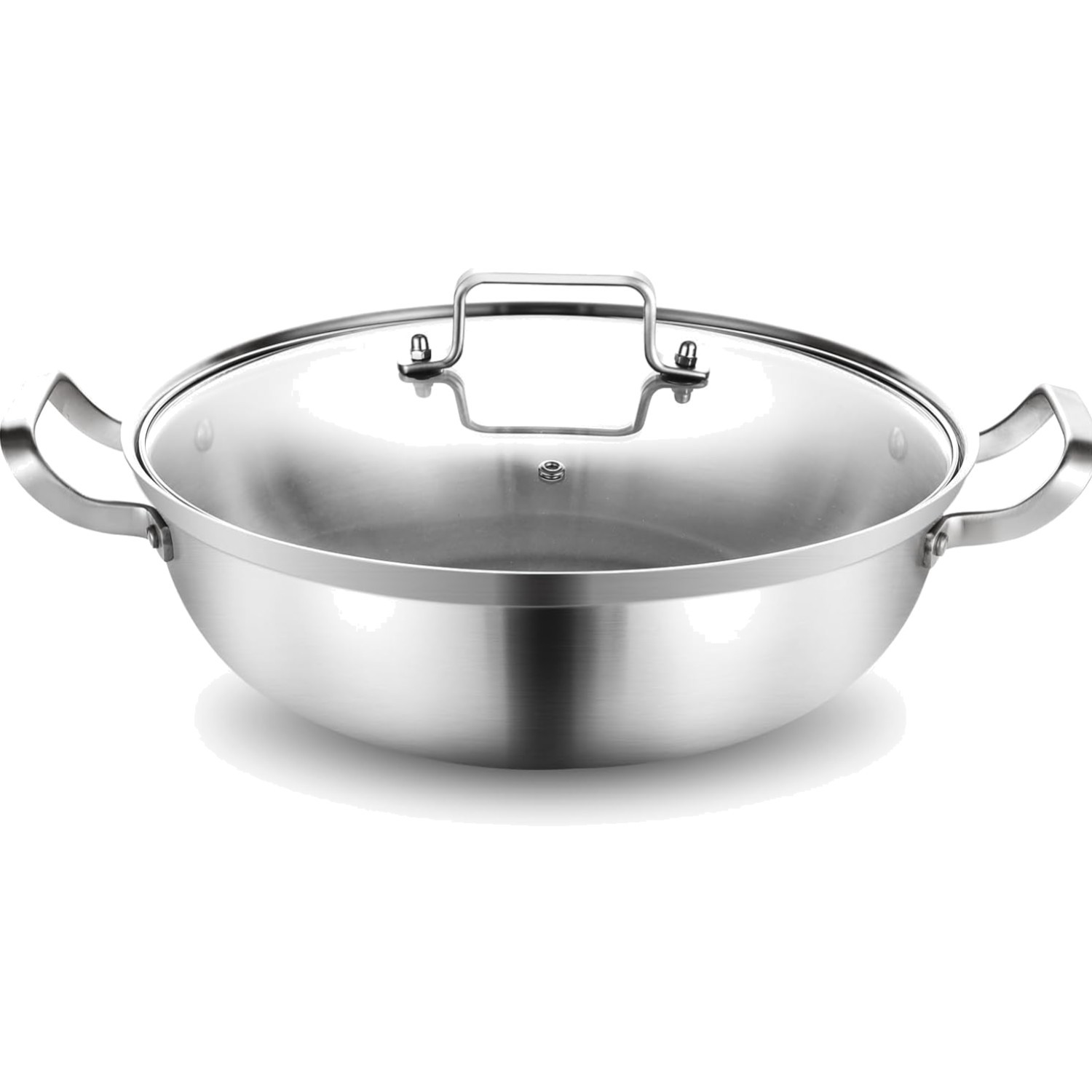 Polished Stainless Steel 14-Inch Hot Pot – Safe for All Cooktops & Dishwasher