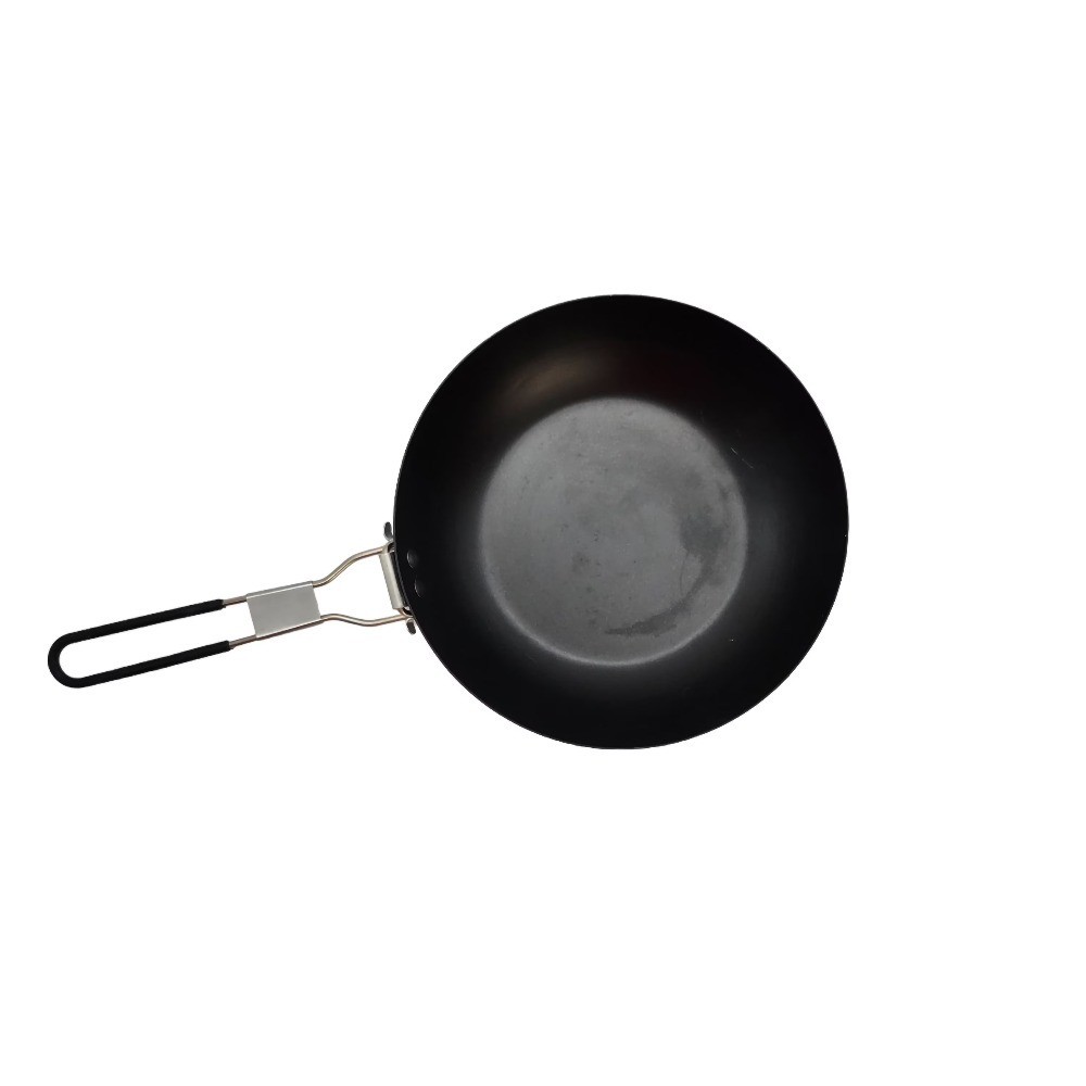 Folding Handle Carbon Steel Fry Pan Skillet 9.5 Inch