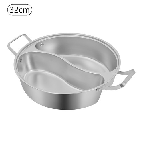 Double-flavor Hot Pot Hot Pot with Divider Hot Pot with Clear Lid