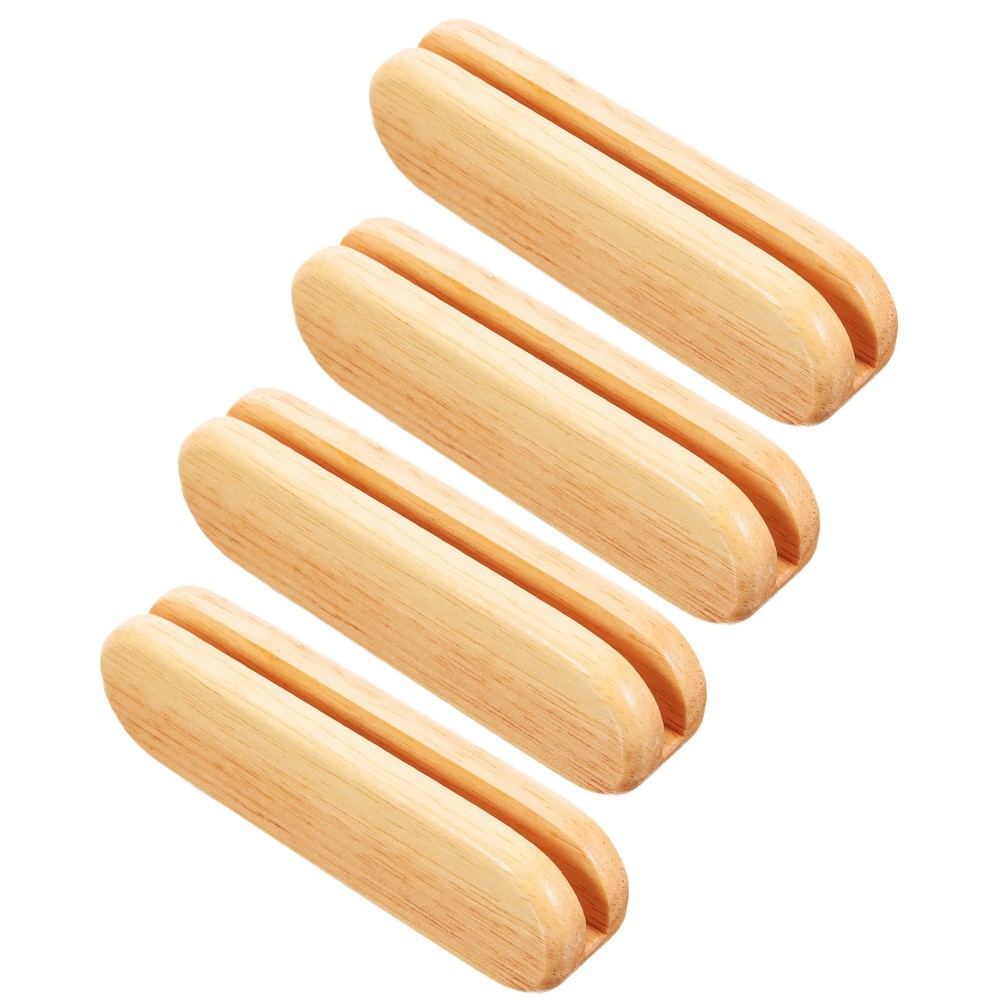4Pcs Portable Wood Pan Handle Protectors Non Slip Grip Covers for Cookware