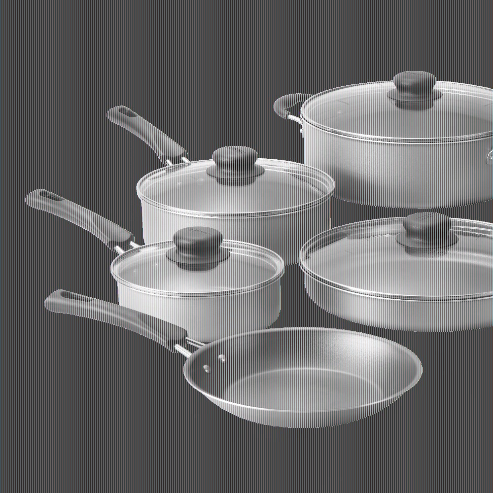 9-Piece Non-Stick Cookware Set, Champagne