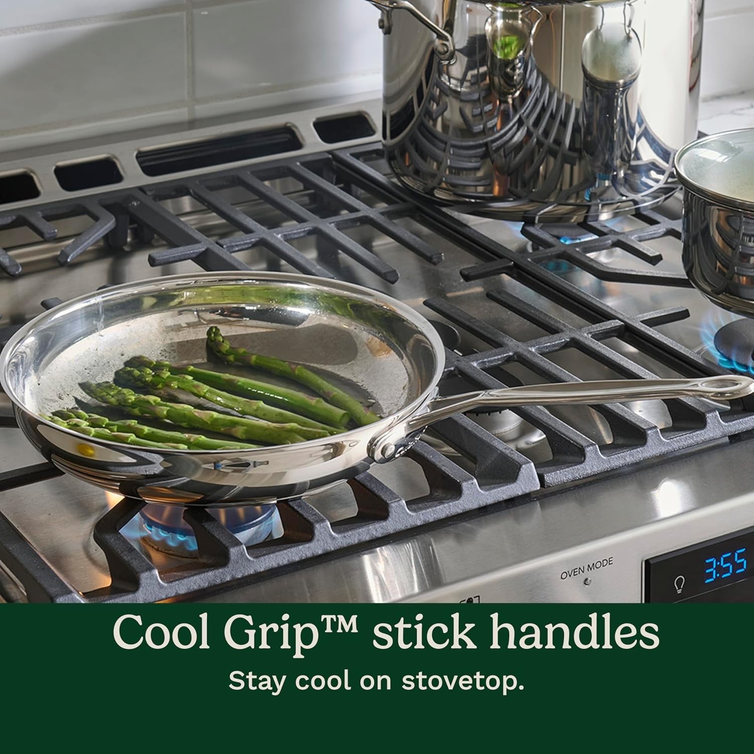 Kitchen Chef’s Classic Stainless Steel 11-Piece Pots/Pans Cookware Set Recipes..