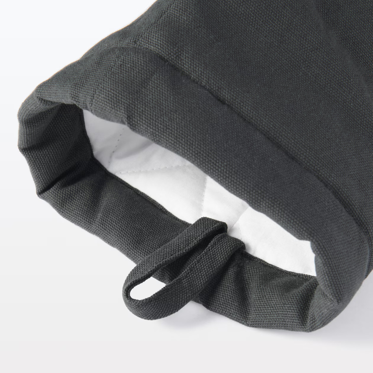 MUJI Plain-Weave Cotton Oven Mitt Dark Gray