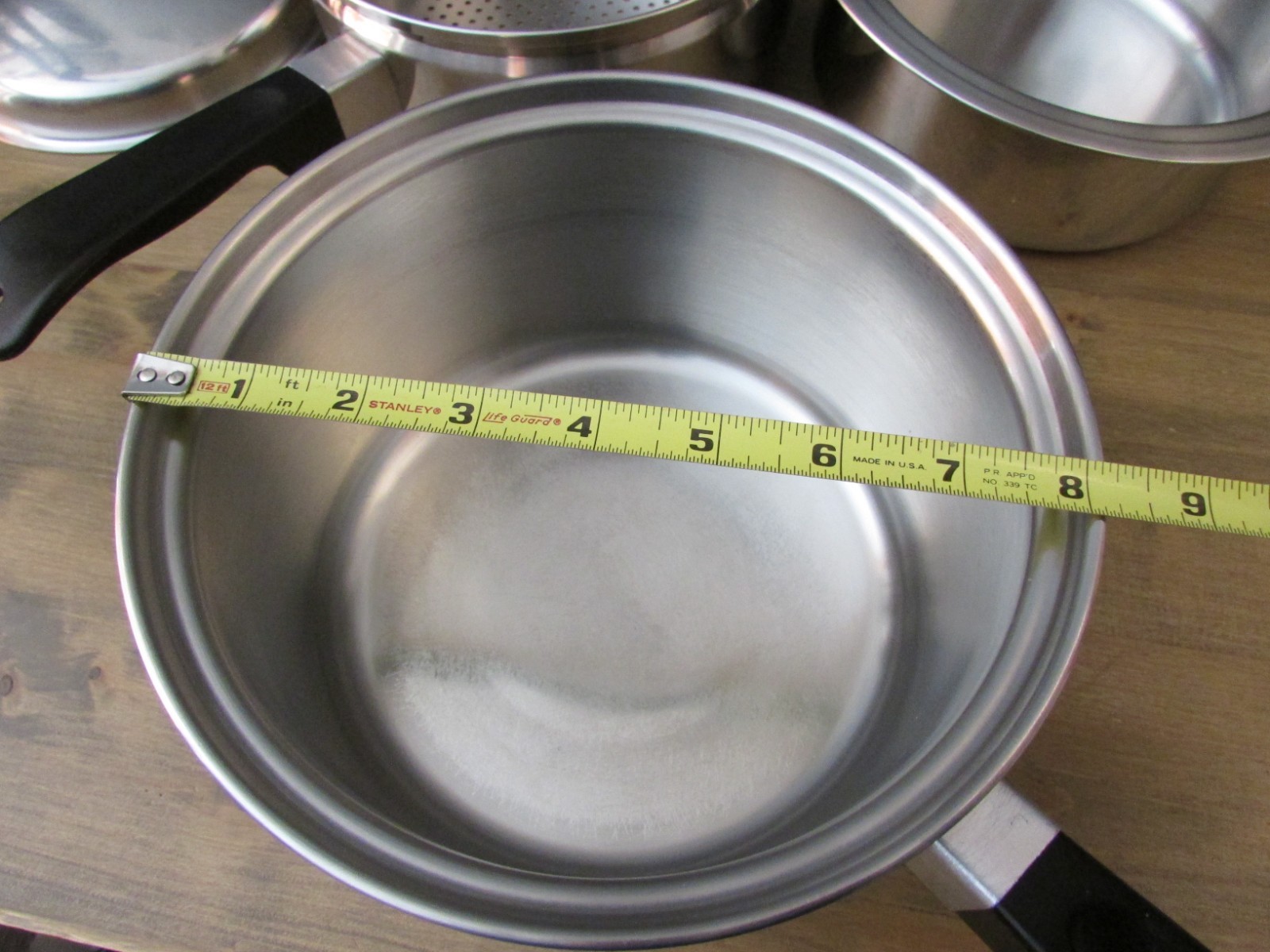 LUSTRE CRAFT Stainless 3 QT Saucepan with Steamer, Broiler & Lid 18-8 Stainless