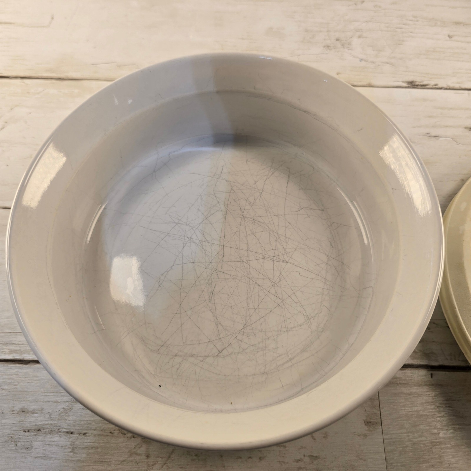 CorningWare French White Stoneware Bowl Set 16oz 24oz with Vented Lids 2pc