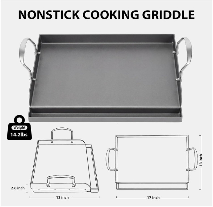 Plancha multifunción hierro fundido para parrillas y cocina exterior