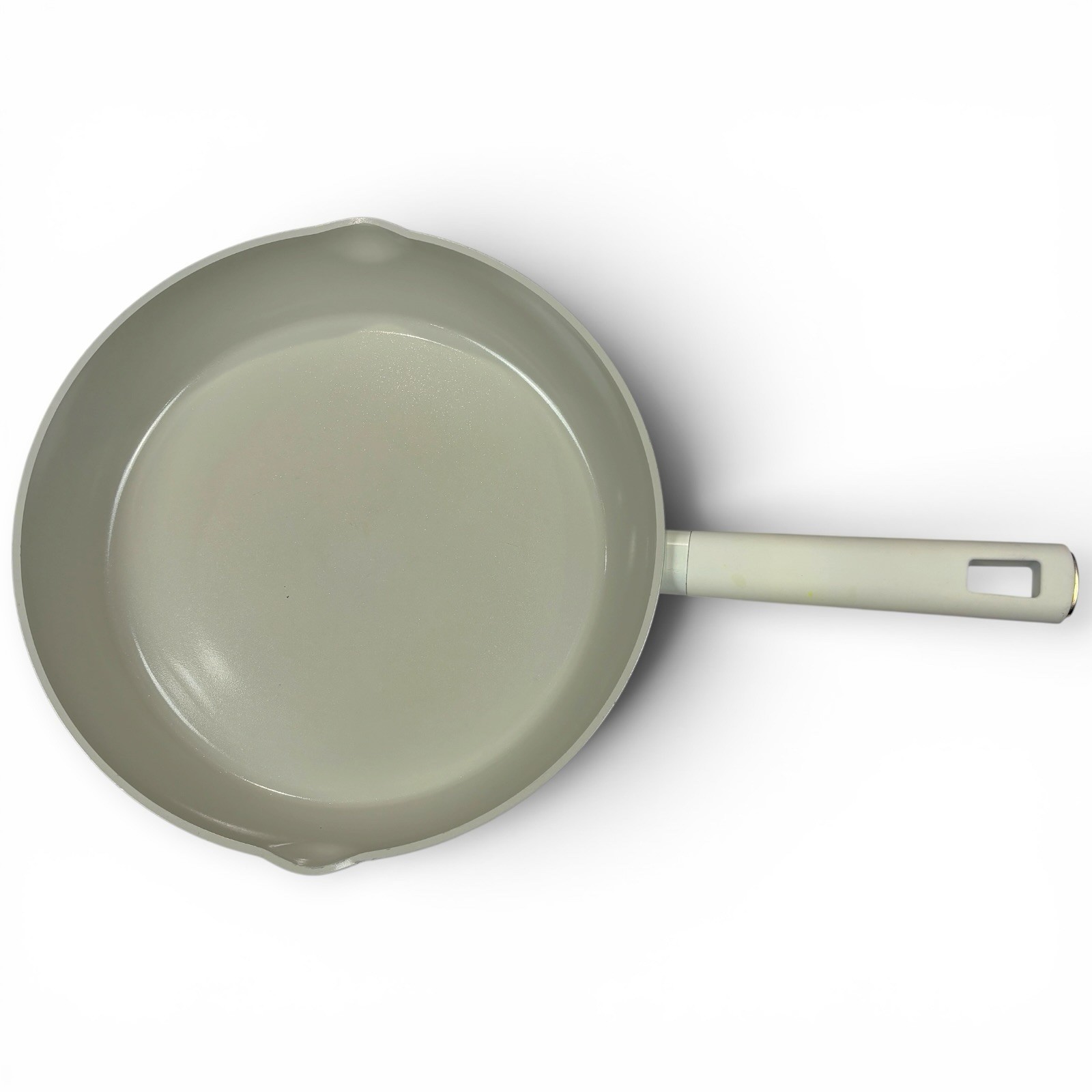 Phantom Chef 12-Inch Frying Pan Skillet Cream White Non-Stick Ceramic Induction
