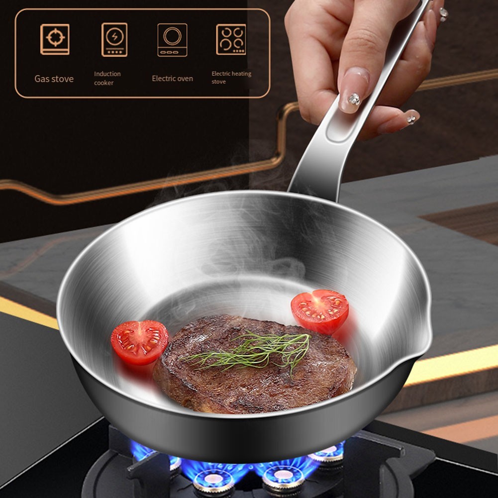 Compact Cooking Pan 316 Stainless Steel for Single Servings and Sauces