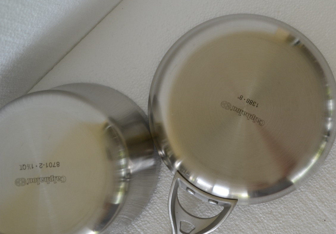 Calphalon Contemporary Stainless 2.5 Qt & 1.5Qt. Saucepans, 8” Frypan