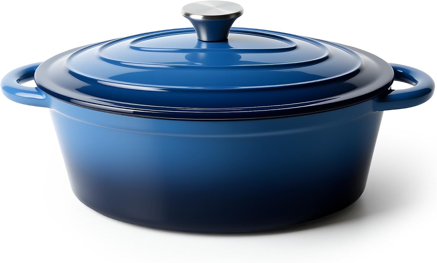 Oval Dutch Oven Bread Baking 4.5 Quart Non Stick Enameled Cast Iron Dutch Oven