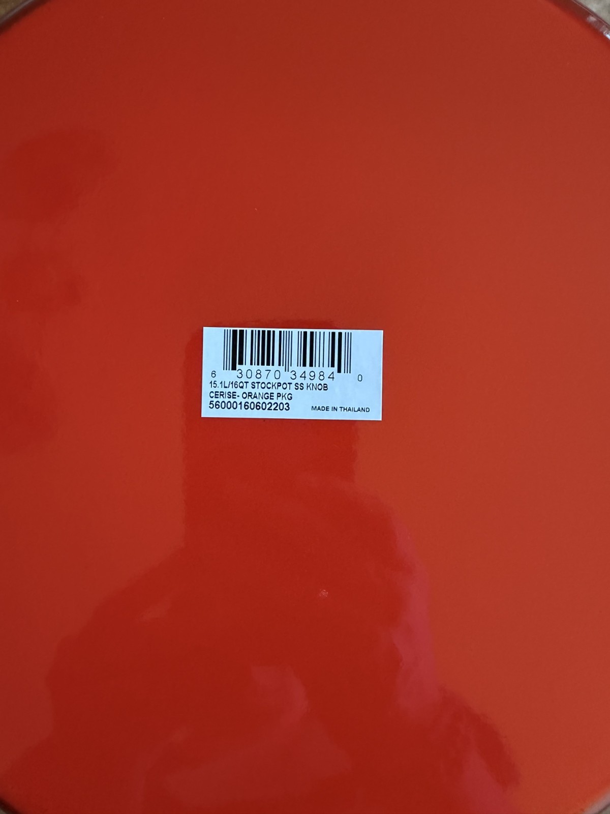 Le Creuset Enamel On Steel 16. qt 28 cm Stockpot Cerise Cherry Red NEW NIB