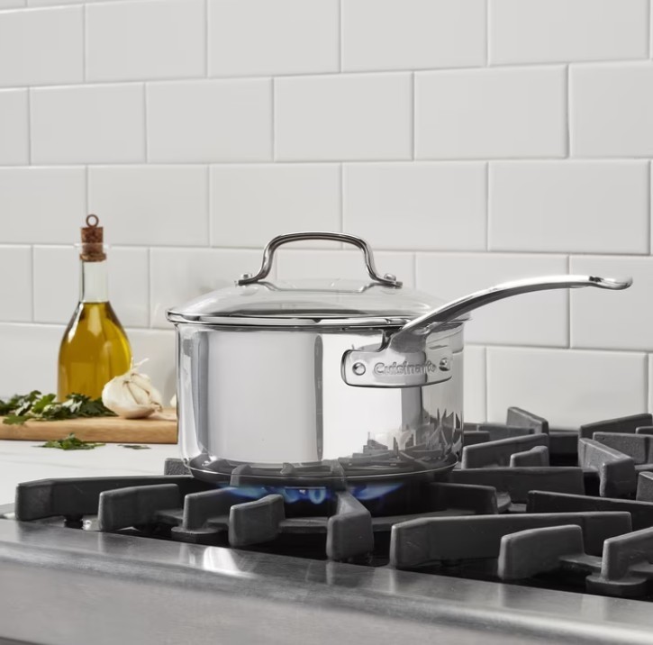 Cuisinart Advantage Pro Series 2.5 Qt Stainless Steel Saucepan with Tempered